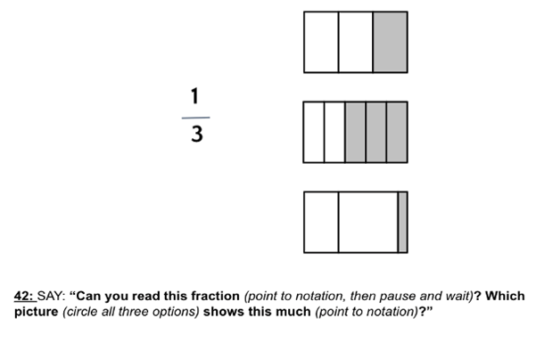 Fractions sample item 3